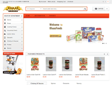 Tablet Screenshot of khaasfoods.com